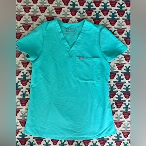 Figs Scrub Top Size XS Sea-foam Green